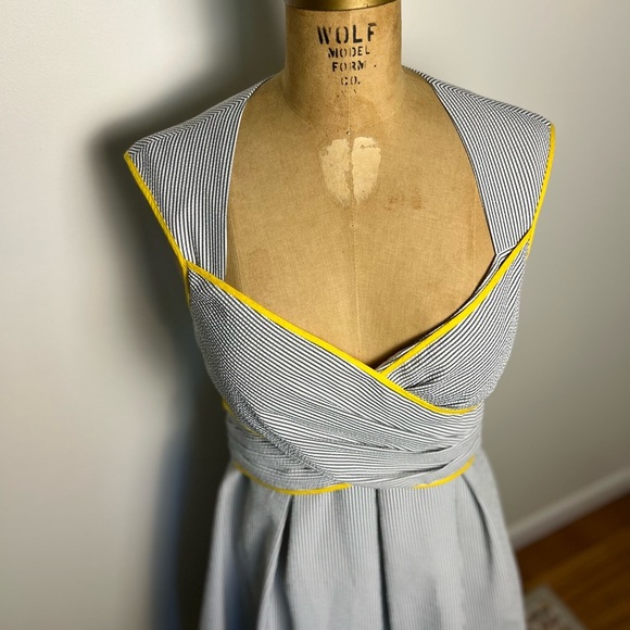 Jessica H. Seersucker striped dress size 8 - Picture 2 of 7